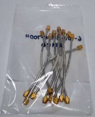 HUBER + SUHNER 6-700-SM141-700H 6" SEMI RIGID HARDLINE CABLE 50Ω SMA M-M, 10 pcs - Image 1 of 3