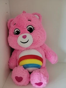 Care Bears Cheer Bear Plüschtier rosa Regenbogen Bauch Stofftier 2020 13 Zoll ANSEHEN - Bild 1 von 13