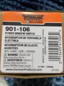 Dorman 901-106 Front Driver Side Window Switch - 4 Door Compatible with Select C - Picture 1 of 1