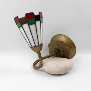 Vintage Wandleuchter im Tiffany Stil - Art Deco Stil Buntglas Fantasia Light - Bild 1 von 10