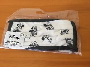 New Disney Store Minnie Mouse Face Mask Large Adult White
