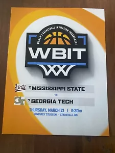 21. März 2024 Mississippi State vs Georgia Tech WBIT Scorecard - Bild 1 von 2