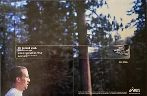 2001 - 2 PAGE PRINT AD - ASICS RUNNING SHOE AD - MY SECOND WIN....HOW FAR CAN  I - Picture 1 of 1