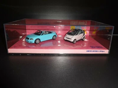 MiniChamps 1:43 Movie "Legally Blonde 2" Audi TT Roadster & Smart Cabriolet  MIB - Image 1 of 4