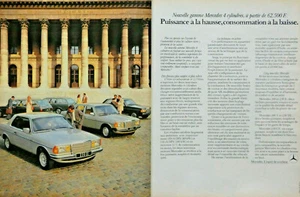PUBLICITÉ DE PRESSE 1980 GAMME MERCEDES 4 CYLINDRES PUISSANCE CONSOMMATION BASSE - Imagen 1 de 1
