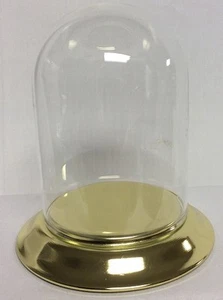 Glass Doll / Clock Dome with Brass Base - 3" X 4"  #331br - Picture 1 of 1