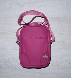 LACOSTE Womens Purple PVC Classic Shoulder Messenger Bag - Picture 1 of 5