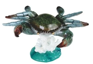 Estatuilla de cangrejo azul sobre coral 5,5" con resina - Imagen 1 de 1