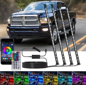 For Dodge RAM 1500 2500 3500 RGB 72LED Car Interior Floor Atmosphere Light Strip - Picture 1 of 20