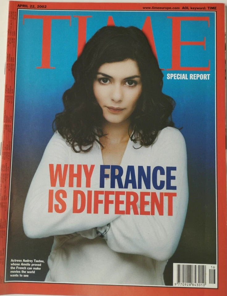Time Magazine Collector APRIL 2002 " WHY FRANCE IS DIFFERENT "AUDREY TAUTOU - Image 1 of 1