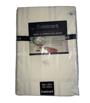 Cuisinart NIOP Spill Proof Stain Resistant Microfiber Tablecloth, 60x102, ECRU - Image 1 of 4