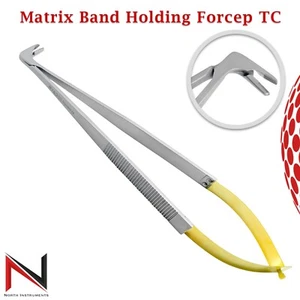 Dental Sectional Hold Matrix Inserting Band Holding Forceps Tweezers TC Tip - Bild 1 von 3