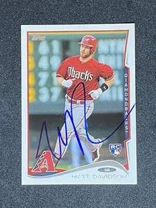 Matt Davidson Arizona Diamondbacks Signed Auto 2014 Topps Card #299 ~ COA - Picture 1 of 3