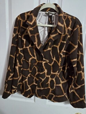 Chaqueta Estilo Blazer Informal Marca Requisitos MARRÓN Beige 3 Botones Mujer Talla L Foto 1 de 4