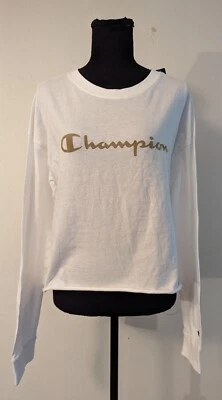 New Champion sz XL Crop Knit Top or T-shirt white long sleeves women 3713 - Image 1 of 4
