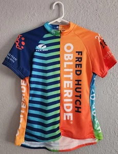 Voler Obliteride Fred Hutch 2018 Cycling Jersey Women's Small Club Cut Colorful  - Picture 1 of 12