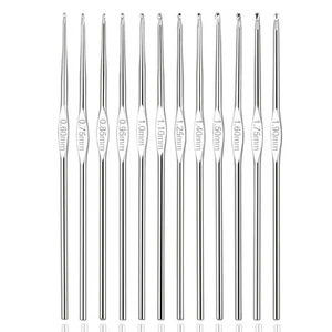 Small Size Crochet Hook Stainless Steel Crochet Needles 12 pcs Metal Crochet ... - Picture 1 of 7