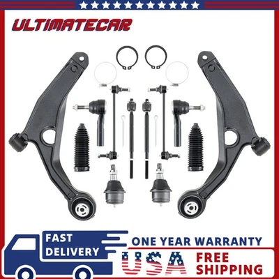 Conjunto de enlace de extremo de barra estabilizadora de brazo de control delantero de 12 piezas para Dodge Journey 2009-2020 Foto 1 de 4