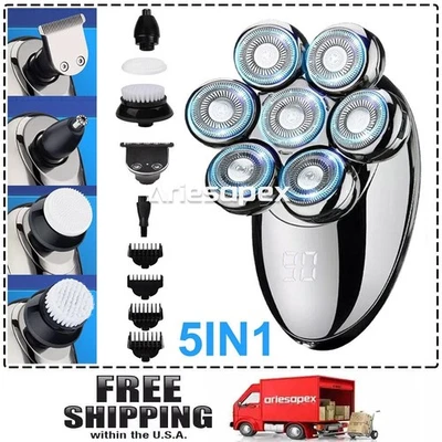 Melhor barbeador de cabeça careca barbeador elétrico barbeador liso caveira cabo sem fio seco úmido - Imagem 1 de 4