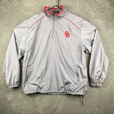 Colosseum Athletics Oklahoma Sooners Pullover Windbreaker Jacket - Men's Large - Image 1 of 4