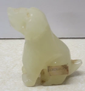 Figura De Colección Mármol Piedra Ónix Perro Sentado Hecha en México - Imagen 1 de 7
