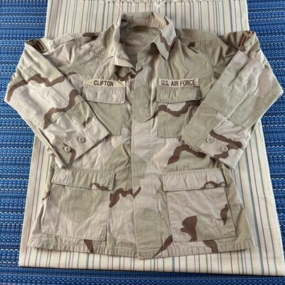 US Air Force Desert Camouflage BDU Coat Mens Medium Long DCU Combat Jacket - Image 1 of 4