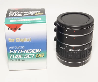 Juego de tubos de extensión automática Kenko DG para Canon EOS EF/EFS 12,20,36. Japón Foto 1 de 4