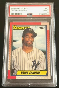 1990 O - PEE - CHEE #61 DEION SANDERS PSA 9 ROOKIE CENTERED HOF NEWLY GRADED - Picture 1 of 3