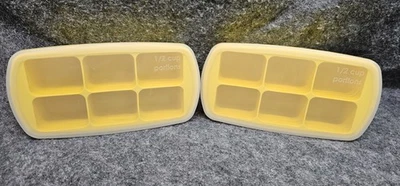 Bandeja congeladora de silicona de 1/2 taza contenedores con tapas control de porciones caldo sopa  Foto 1 de 4