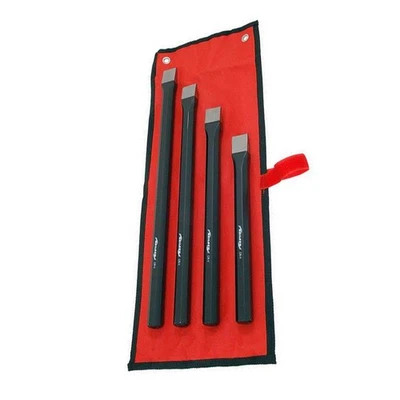 4 Pcs Extra Long Cold Chisel Set Work Professional Hand Carving Flat Heavy Duty - Image 1 of 4