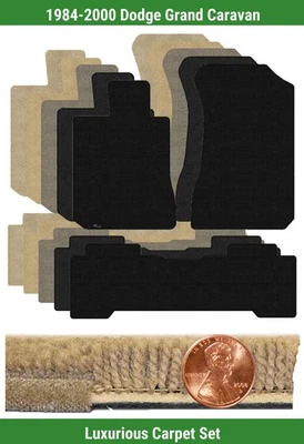 Juego de alfombrillas de lujo personalizadas para Dodge Grand Caravan 1984-2000 (3 piezas) #K6L Foto 1 de 4