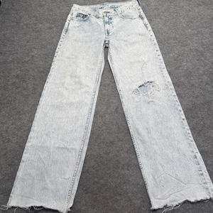 Gap Women 24 Regular 100% Cotton Light Wash Jeans Vintage Straight Fit 2018–2020 - Picture 1 of 9