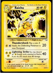 Raichu 21/64 Neo Revelation Regular - Picture 1 of 2