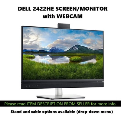Dell C2422HE 24" Widescreen IPS FHD Screen WEBCAM HDMI DP USB-C Daisy chain - Image 1 of 4