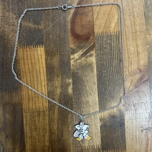 "Colgante de cadena cuerda tono plata de 18"" esmalte Anaheim Ducks de colección" - Imagen 1 de 4