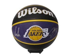 LUKA DONCIC Signed & LEBRON JAMES Signed LAKERS BASKETBALL w/ *COA* (TSA) - Picture 1 of 7
