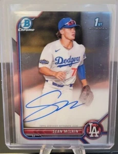 2022 Bowman Draft Base Autograph Sean McLain #CDA-SM Auto Los Angeles Dodgers - Picture 1 of 2