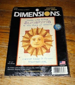 NEW Dimensions Bring Sunshine To Others Sun Counted Cross Stitch 5x7 #6989 - Picture 1 of 1