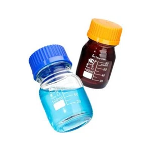 100ml-5000ml Amber Transparent Borosilicate Reagent Bottle GL45 Cap Lab Supply - Picture 1 of 12