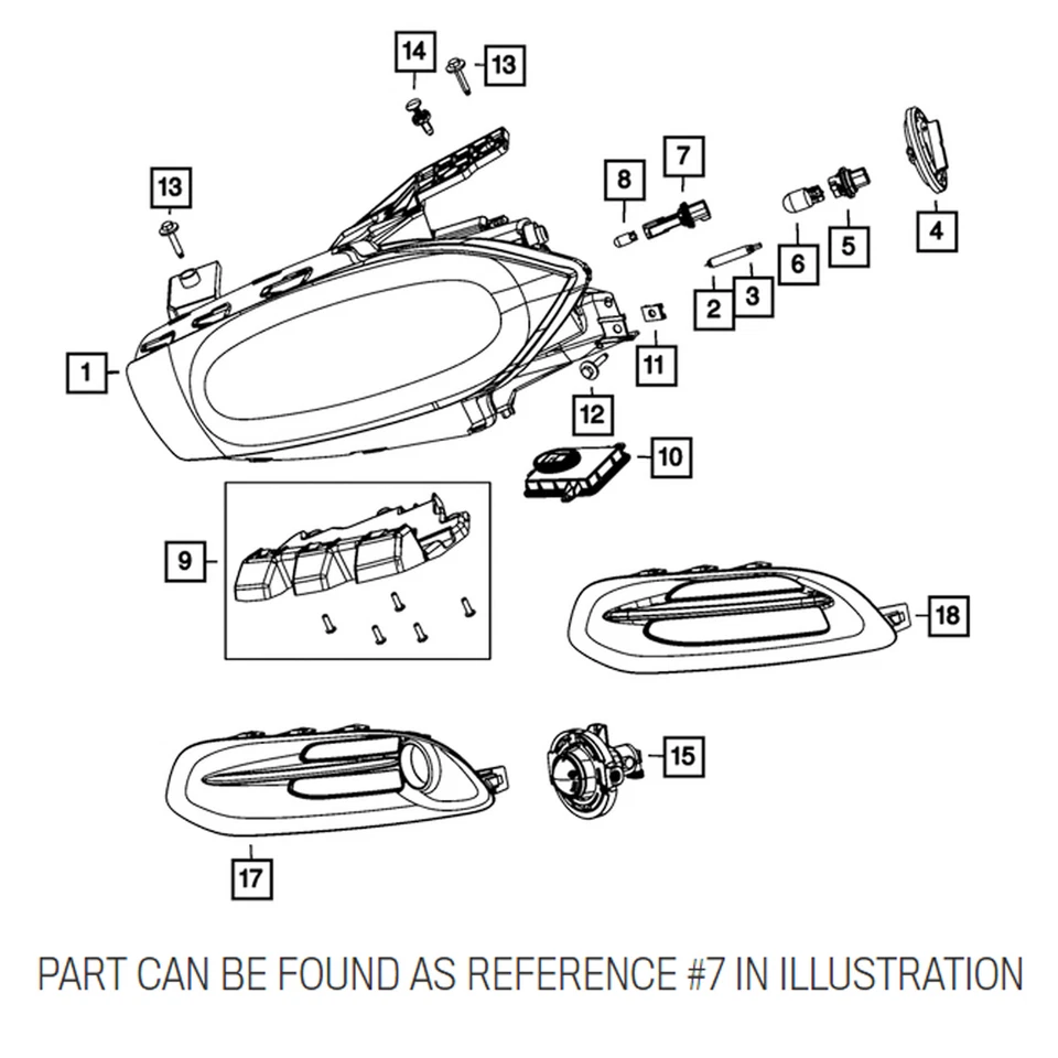 Enchufe de luz marcadora frontal Mopar genuino OEM para Dodge Dart 68186726AA Foto 1 de 2