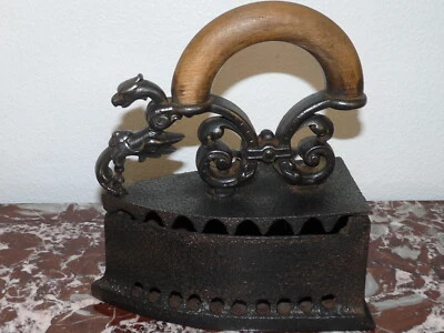 SUPERBE TRES RARE ANCIEN FER A REPASSER, Ferro Stiro Iron bugeleisen 19ème - Photo 1/4