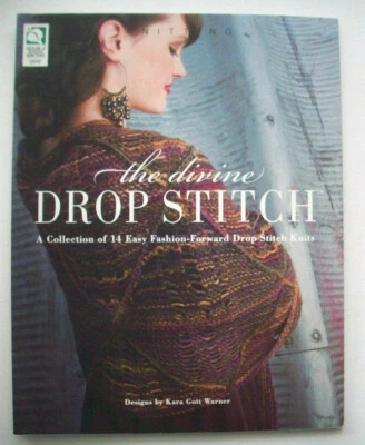 Divine Drop Stitch Knit Knitting Patterns fashion shrug bag afghans  - Image 1 of 4