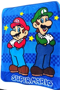 Nintendo Super Mario & Luigi Plüschdecke 46 Zoll x 58 Zoll - Bild 1 von 5