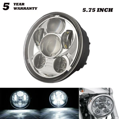 For Honda Shadow Spirit 750 1100 VTX1800 5.75" 5-3/4 inch LED Headlight Hi/Low - Image 1 of 4