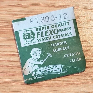 GS PT303 12 Vintage Flexo Fancy Watch Crystal Germanow Simon Watchmaker Part WP3 - Picture 1 of 3