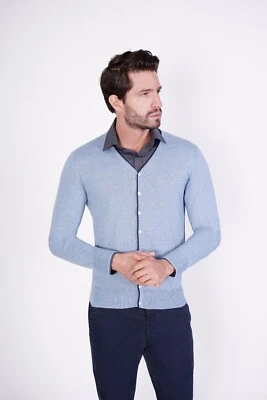 1stAmerican Cárdigan Hombre con Botones Cachemir y Seda – Suéter - Imagen 1 de 4