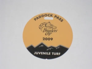 2009 Breeders' Cup Paddock Pass Juvenile Turf Ticket (Pounced) - Picture 1 of 2