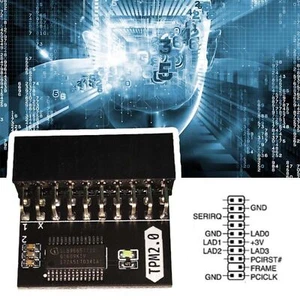 20 pin ASUS TPM-L R2.0/Gigabyte GC-TPM2.0 Compatible Trust Platform Module - Afbeelding 1 van 9