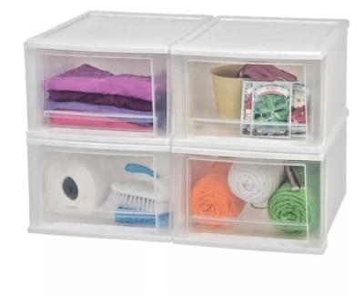 IRIS США, маленький компактный настольный органайзер с 4 ящиками, настольный блок укладки 7 кварт - Изображение 1 из 4