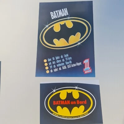 Bally Data East Batman Pinball Flyer Flipper Werbeflyer Promo mit Aufkleber - Bild 1 von 4